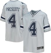 Nike Youth Nike Dak Prescott Silver Dallas Cowboys Inverted Team Game Jersey
