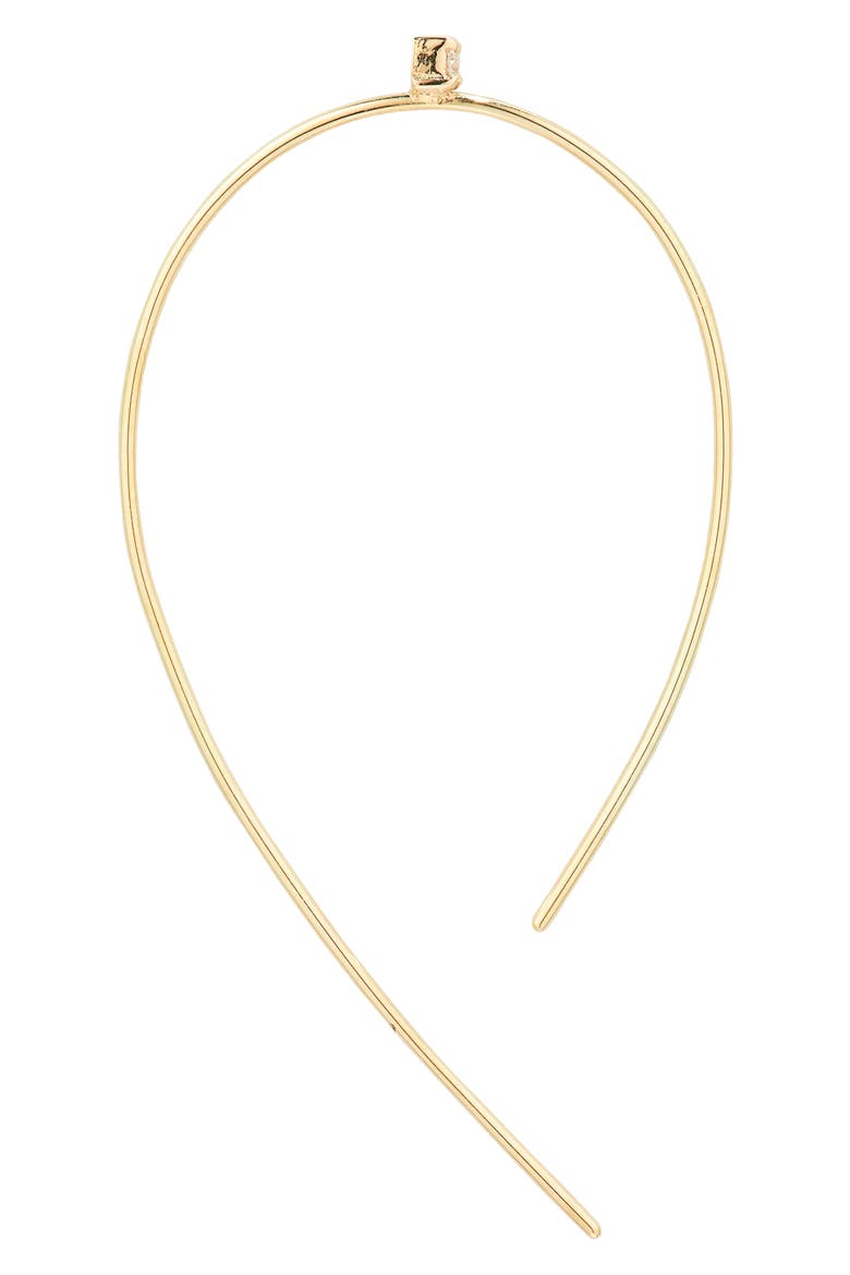 Hooked on Hoops Diamond Earrings, Alternate, color, YELLOW
