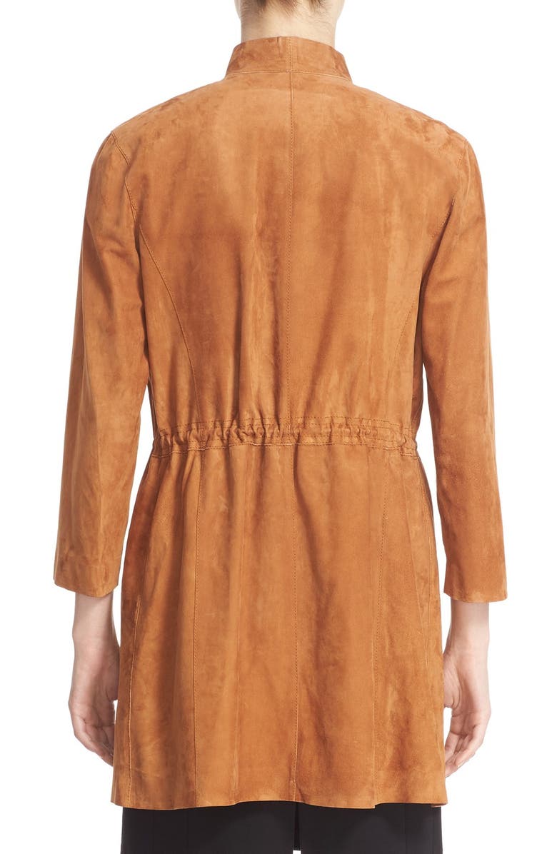 Lafayette 148 New York Vangeline Suede Tie Waist Coat, Alternate, color,