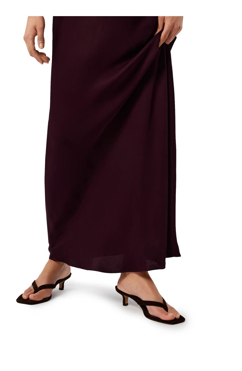 Whistles Thea Cowl Satin Maxi Dress, Alternate, color, Chocolate