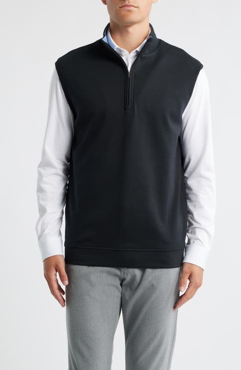 Pima Cotton Quarter Zip Vest