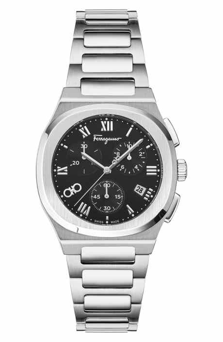 FERRAGAMO Elliptical Bracelet Strap Chronograph Watch, 38mm