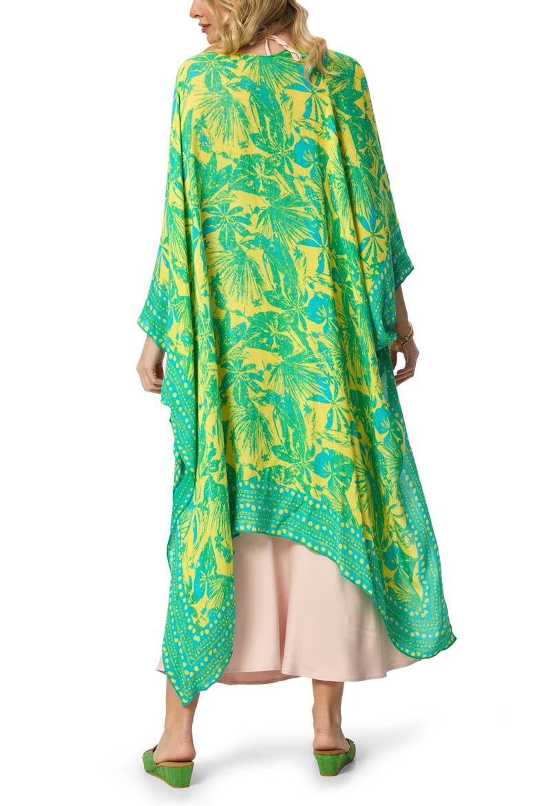 Tropical Woodblock Short Duster, Alternate, color, BLUE COMBO