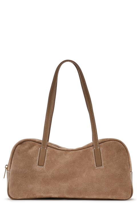 Alma Suede Bowling Bag