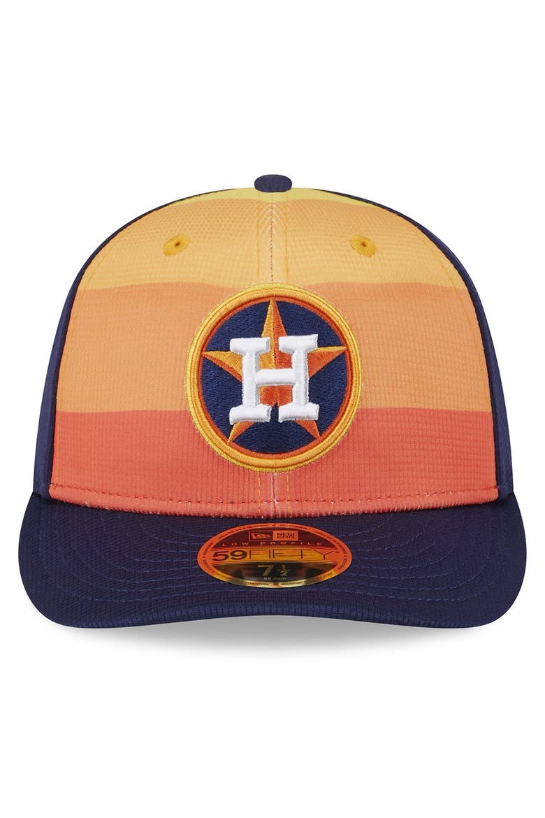 Men's New Era  Orange Houston Astros 2024 Batting Practice Low Profile 59FIFTY Fitted Hat, Alternate, color, Orange