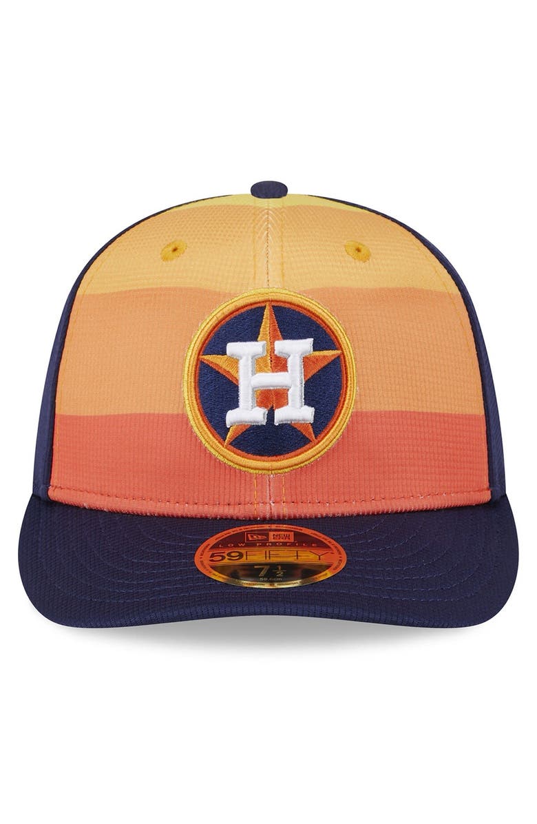 New Era Men's New Era Orange Houston Astros 2024 Batting Practice Low Profile 59FIFTY Fitted Hat, Alternate, color, Orange