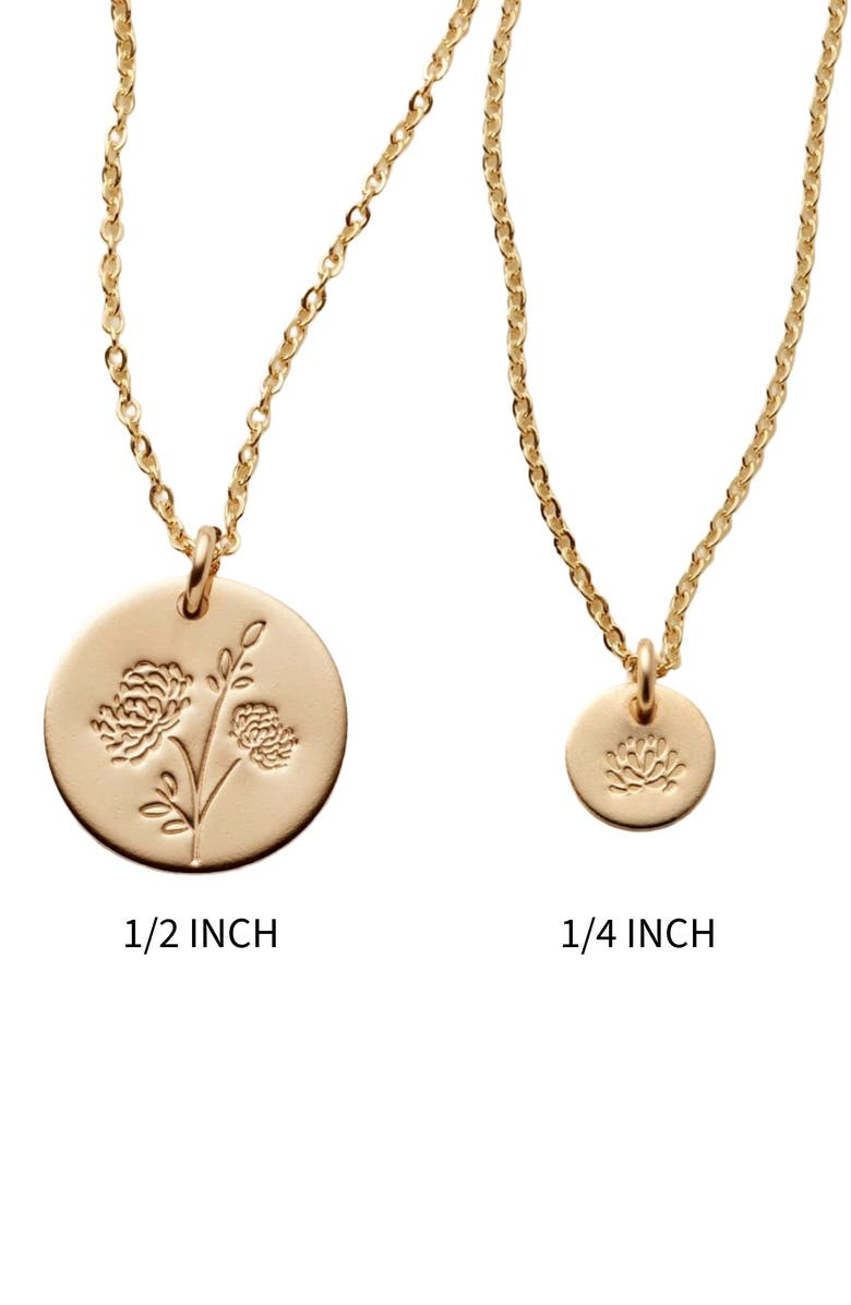 MADE BY MARY November Birth Flower Necklace, Alternate, color, Gold Filled