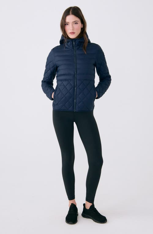 Lole The Base Packable Insulated Hooded Jacket In Blue