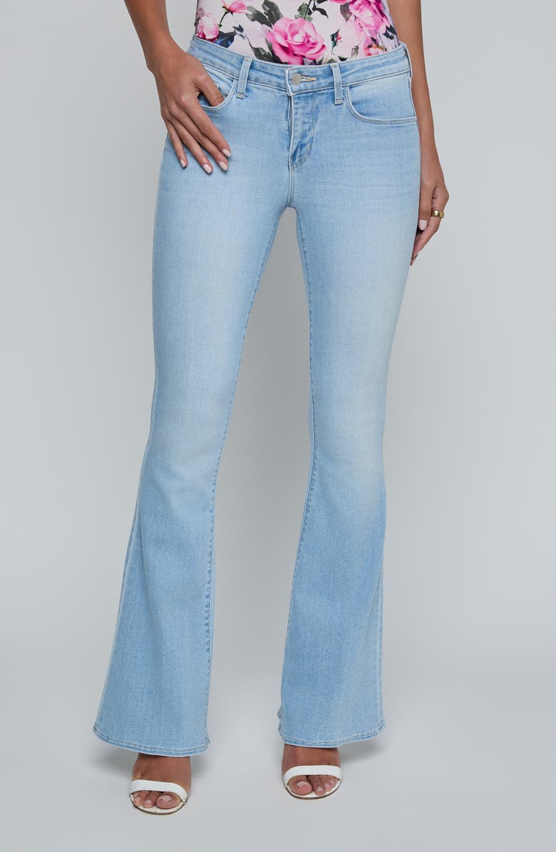 L'AGENCE Taney Sneaker Flare Jeans, Main, color, Normandie