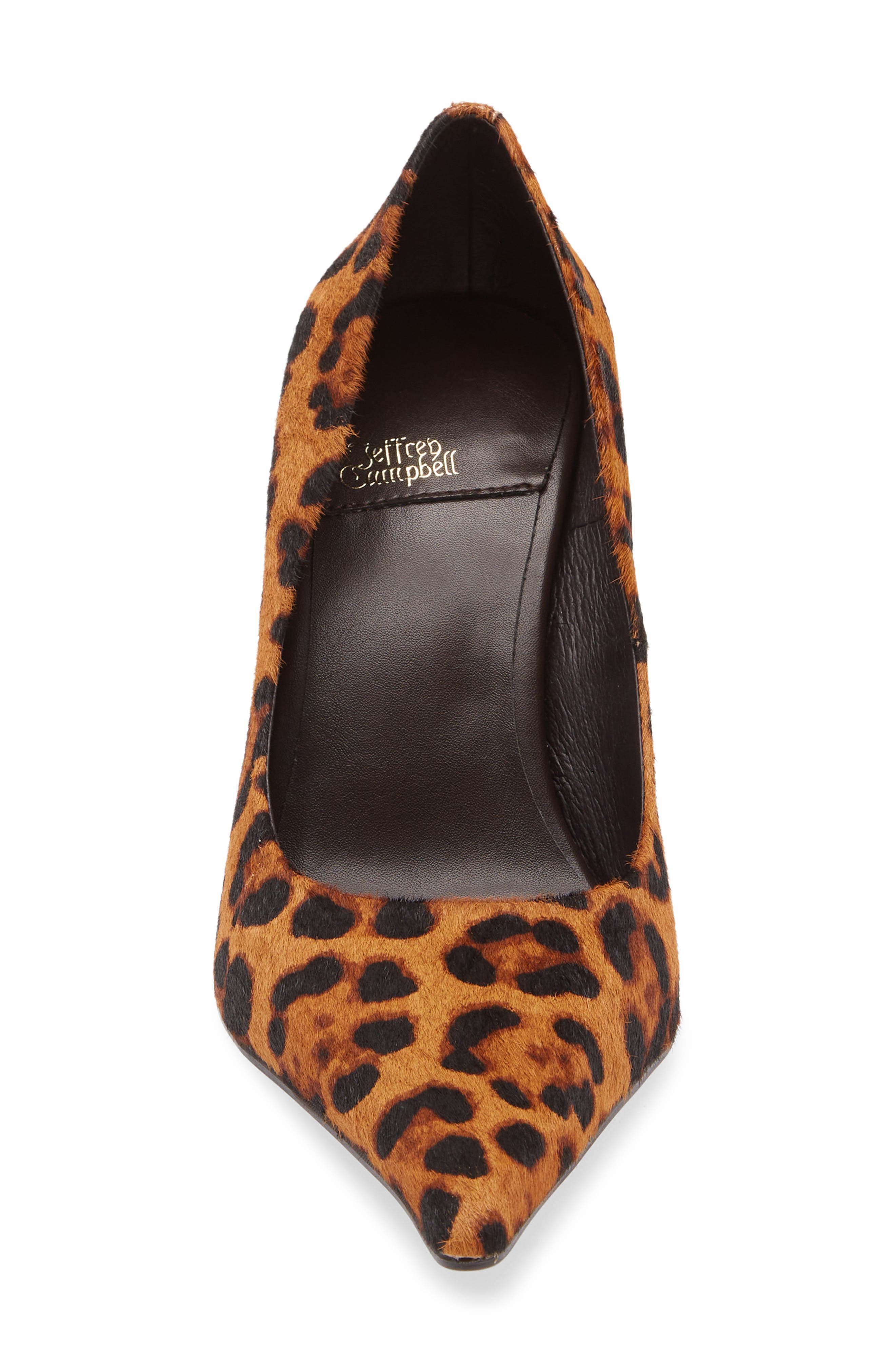 Jeffrey Campbell Risktake Genuine Calf Hair Pointed Toe Pump, Alternate, color, Tan Brown Cheetah
