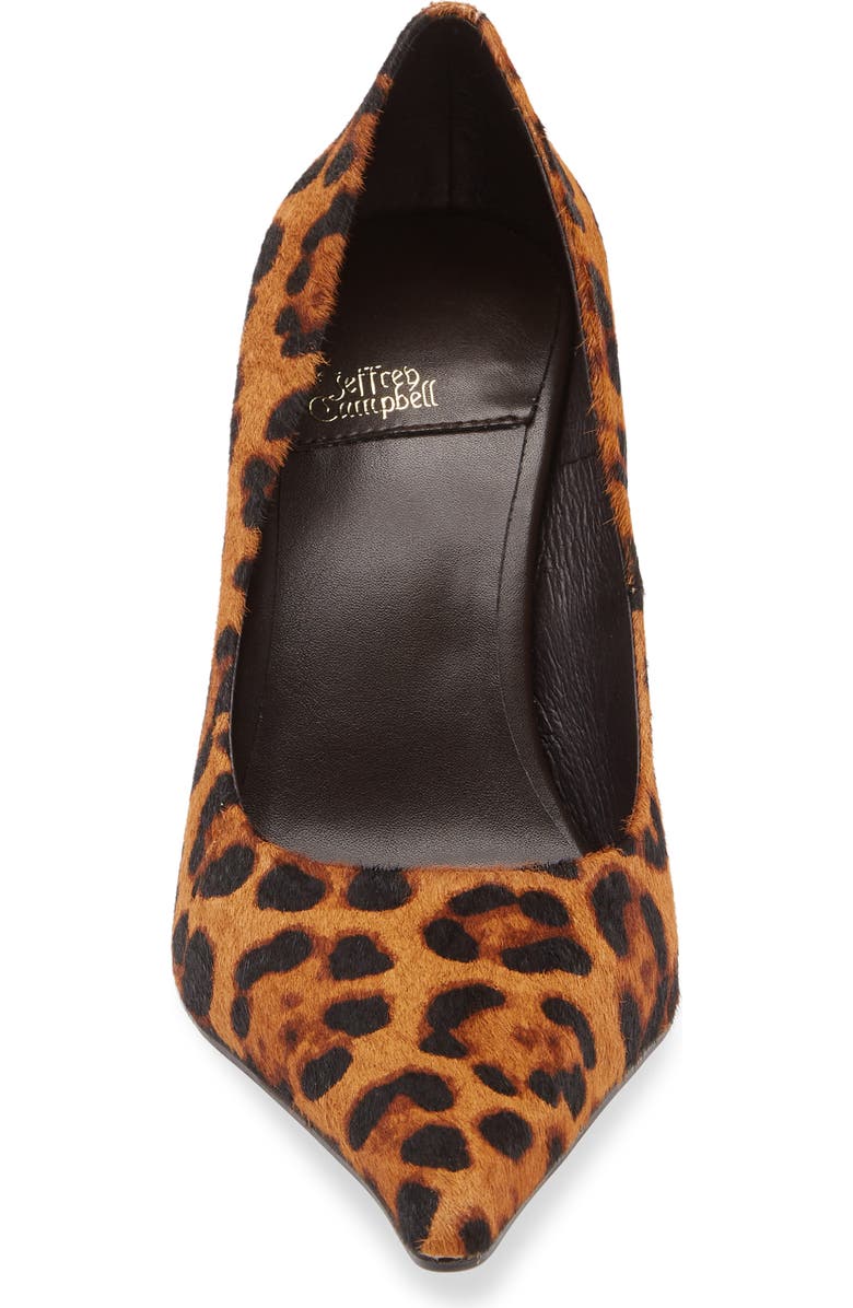 Jeffrey Campbell Risktake Genuine Calf Hair Pointed Toe Pump, Alternate, color, Tan Brown Cheetah