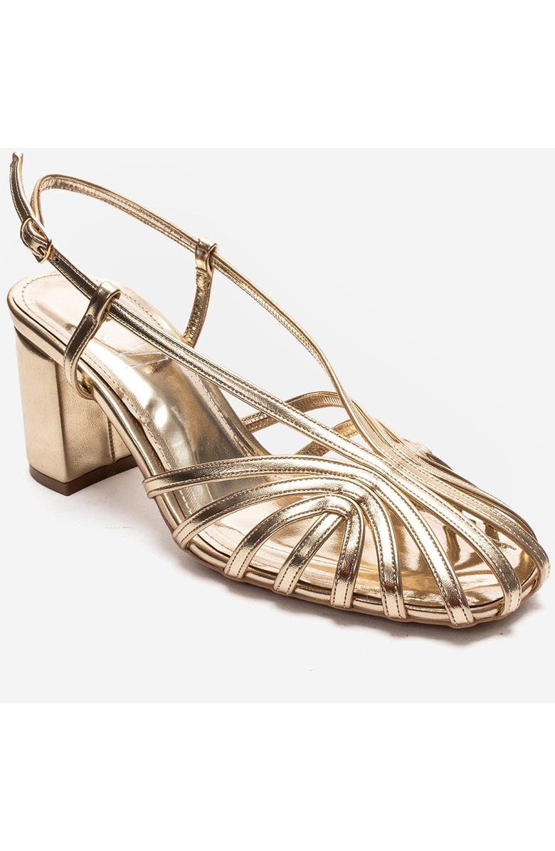 Prologue Shoes Wilda Block Heel Sandal, Alternate, color, Gold