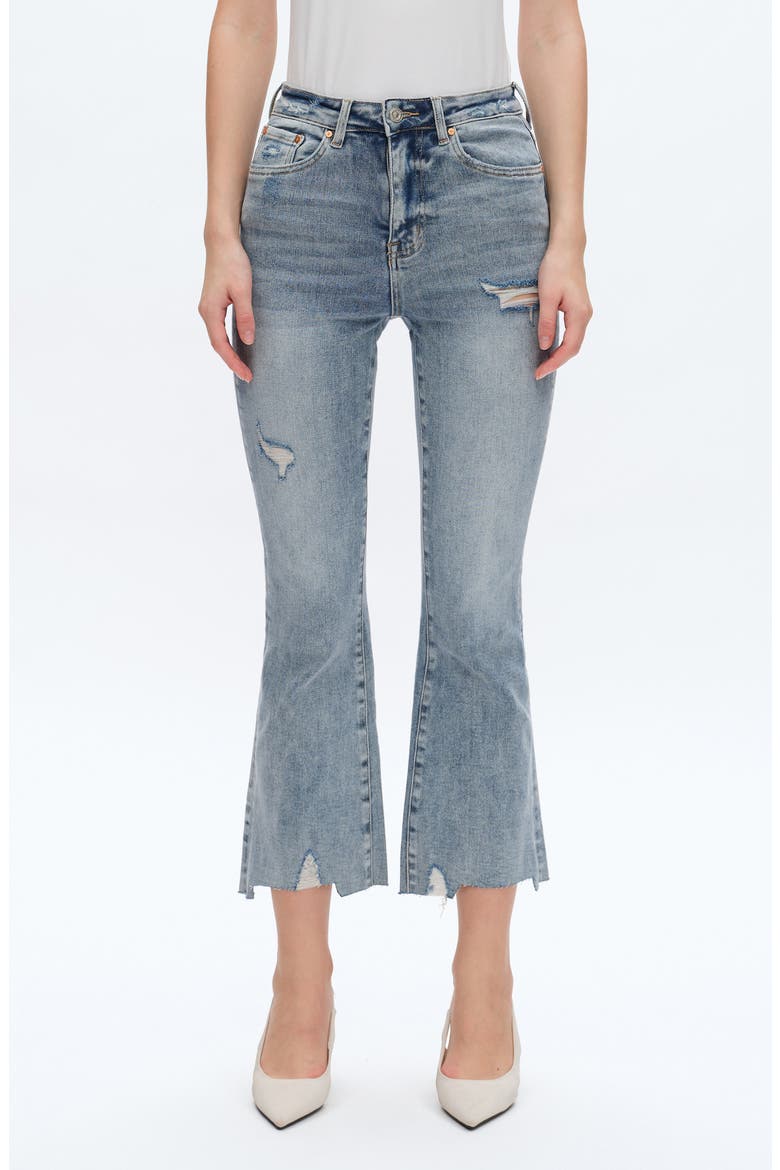 High Waist Flare Jeans, Main, color, ICE BLUE