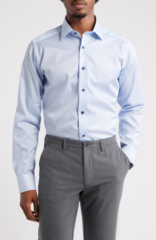 David Donahue Slim Fit Micro Print Dress Shirt in Sky 