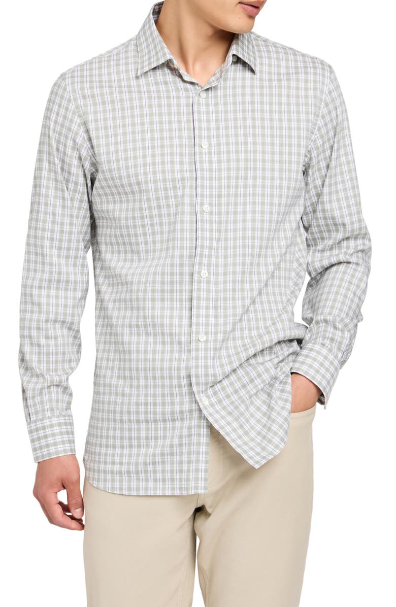 Faherty The Movement Button-Up Shirt, Main, color, Fern Valley Plaid