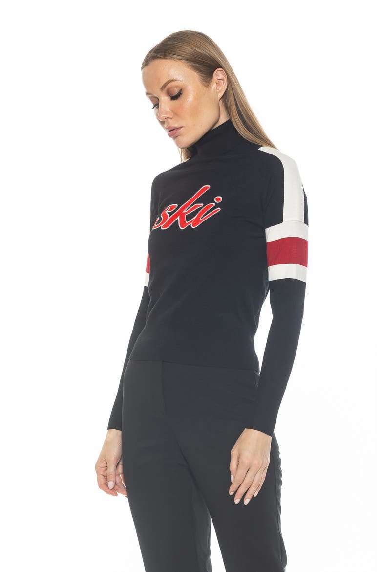 Jenni Ski Turtleneck Sweater, Alternate, color, BLACK MULTI