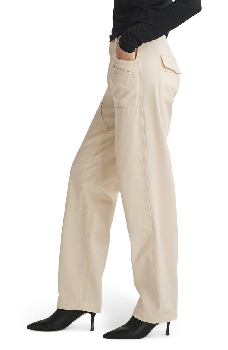 rag & bone Malia Twill Cargo Pants, Alternate, color, Ecru