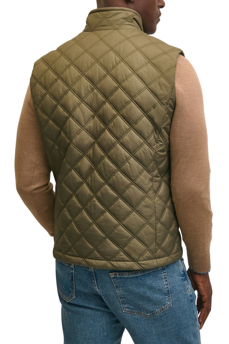 Paddock Water Repellent Diamond Quilted Vest, Alternate, color, BURNT OLIVE