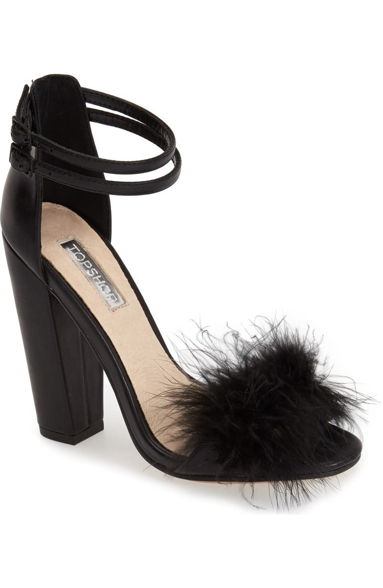 Topshop 'Rebecca' Ankle Strap Sandal, Main, color,