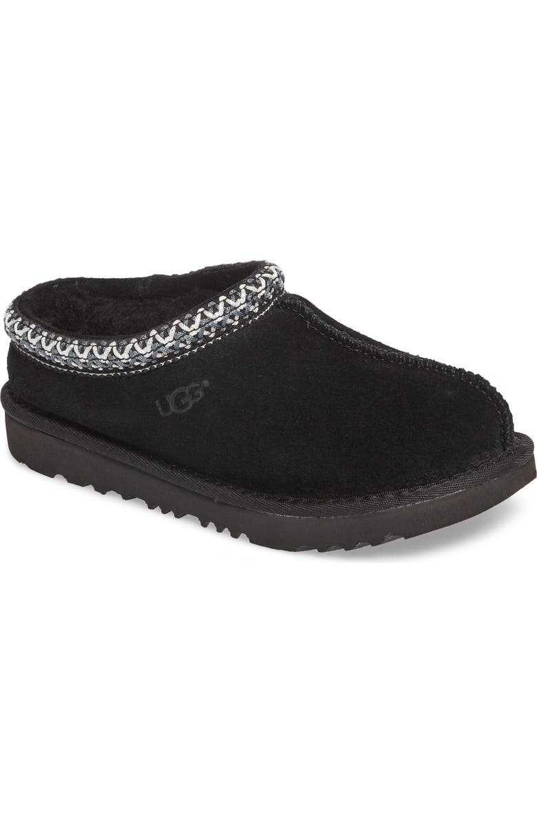 UGG<sup>®</sup> Kids' Tasman II Embroidered Slipper, Main, color, Black