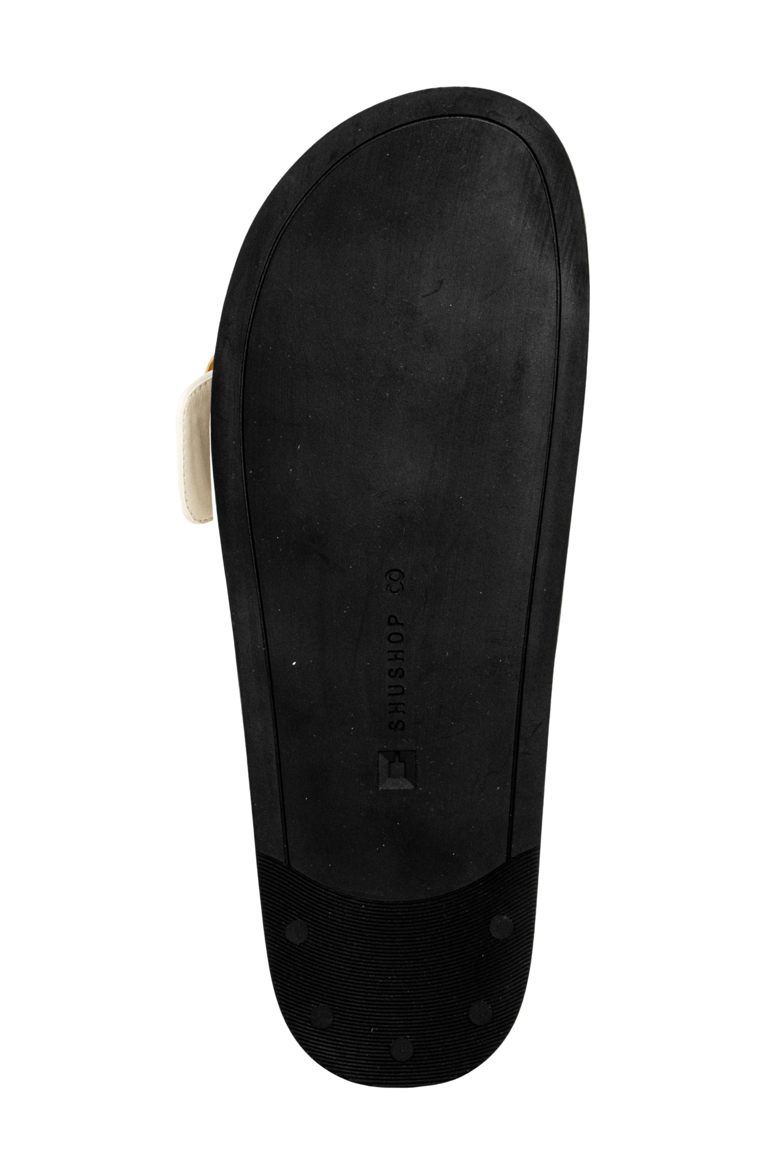 SHUSHOP Delphine Slide Sandal, Alternate, color, Black And White