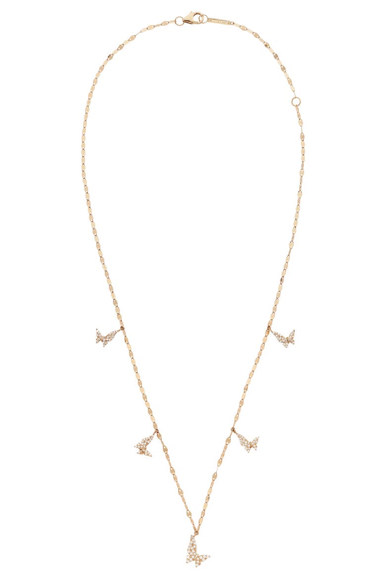Jewelry Butterfly Charm Necklace, Main, color, YELLOW