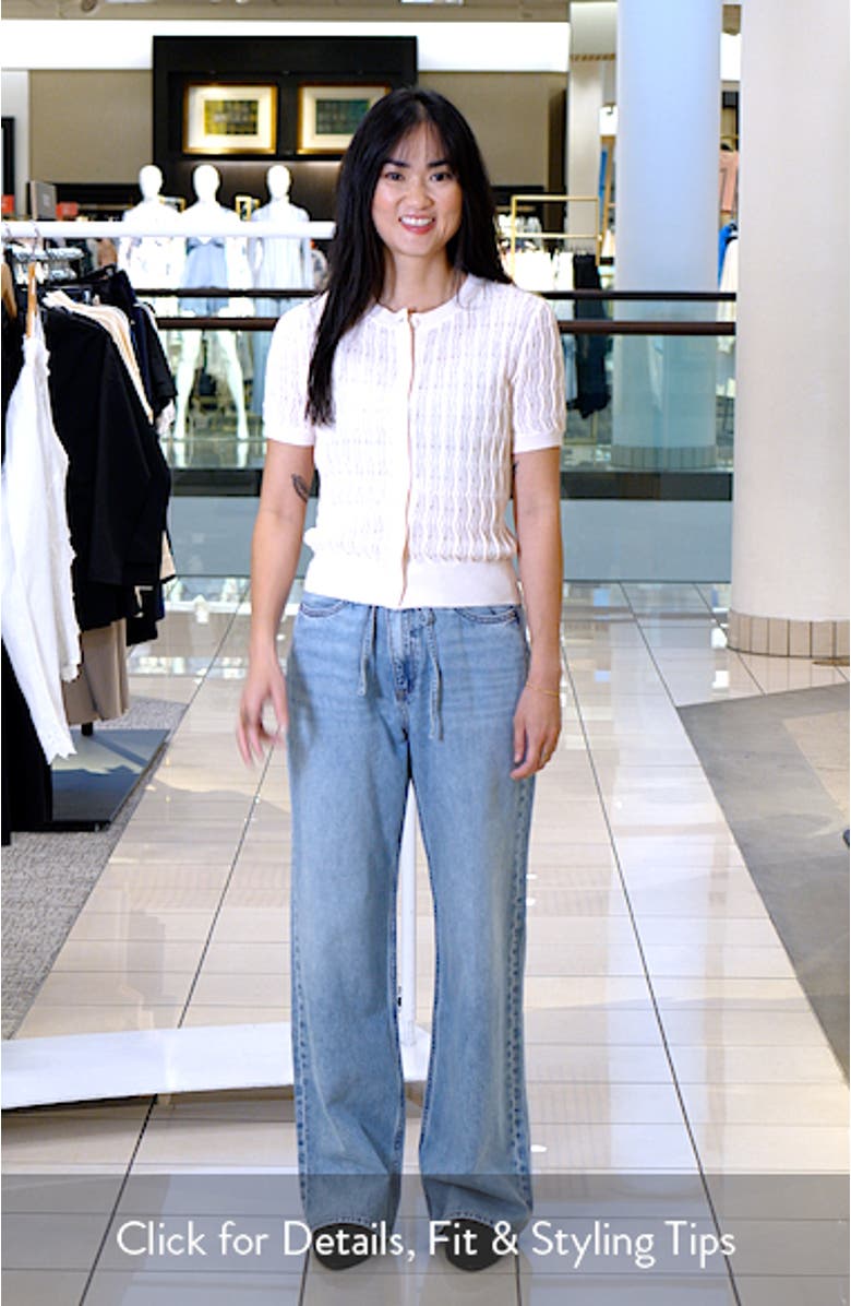 Leslie Wave Pointelle Knit Cardigan, sales video thumbnail