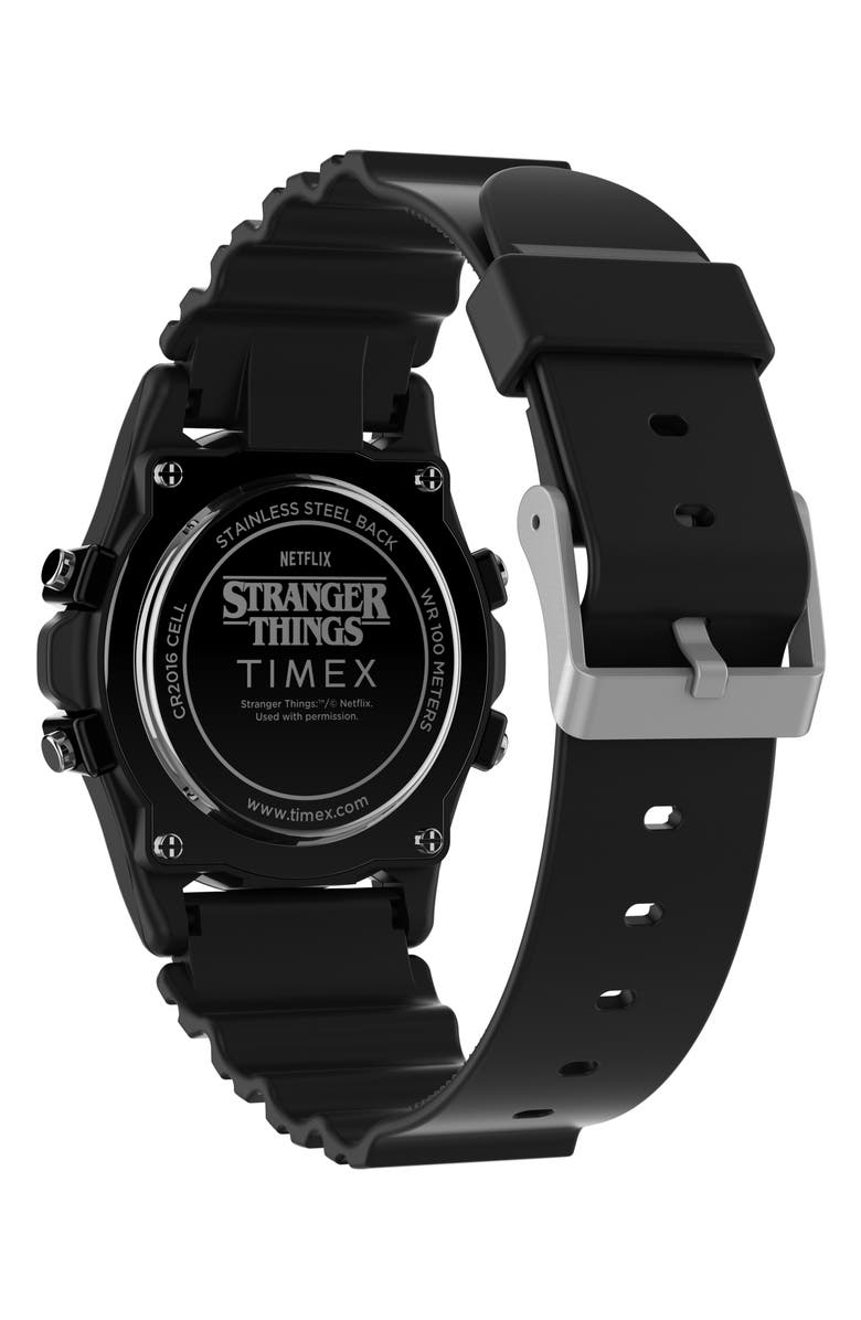 Timex<sup>®</sup> x 'Stranger Things' Atlantis Chronograph Resin Strap Watch, 40mm, Alternate, color, 