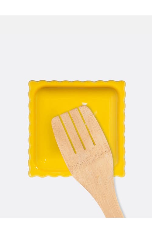 Doiy The Dolce Vita Collection Ravioli Ceramic Spoon Rest In Yellow