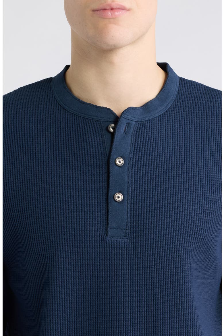 Wafman Waffle Henley, Alternate, color, MIDNIGHT