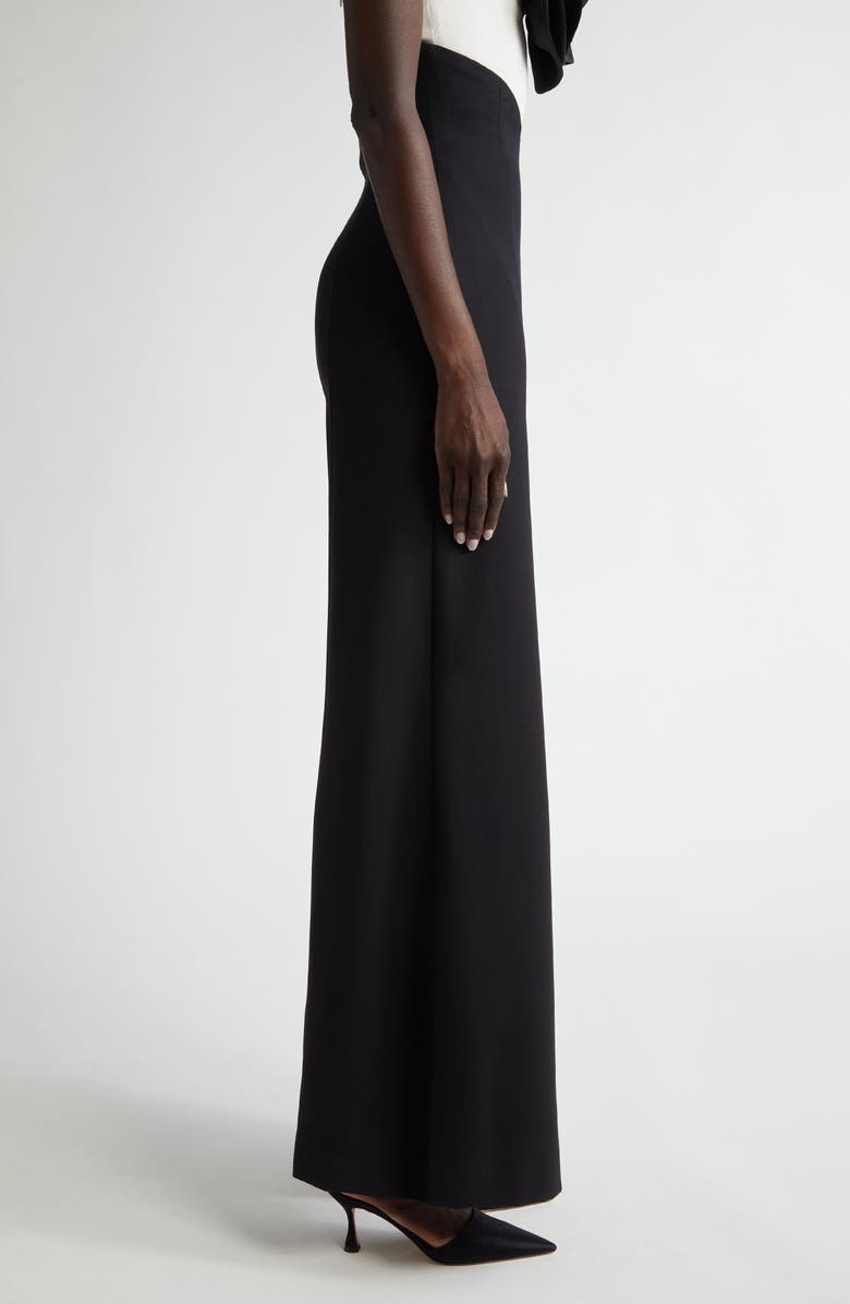Carolina Herrera Hollywood V-Waist Stretch Wool Pants, Alternate, color, 