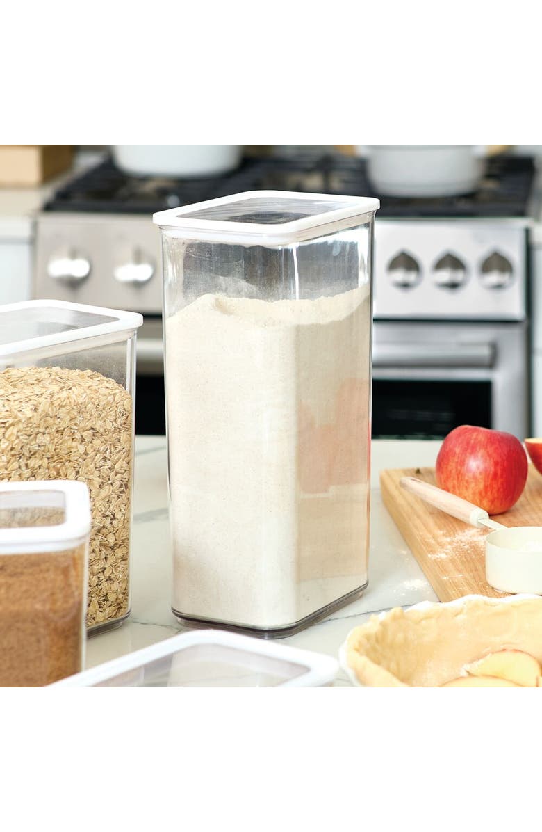 iDesign Extra Large Canister with Erasable Label - Set of 4 - Clear, Alternate, color,