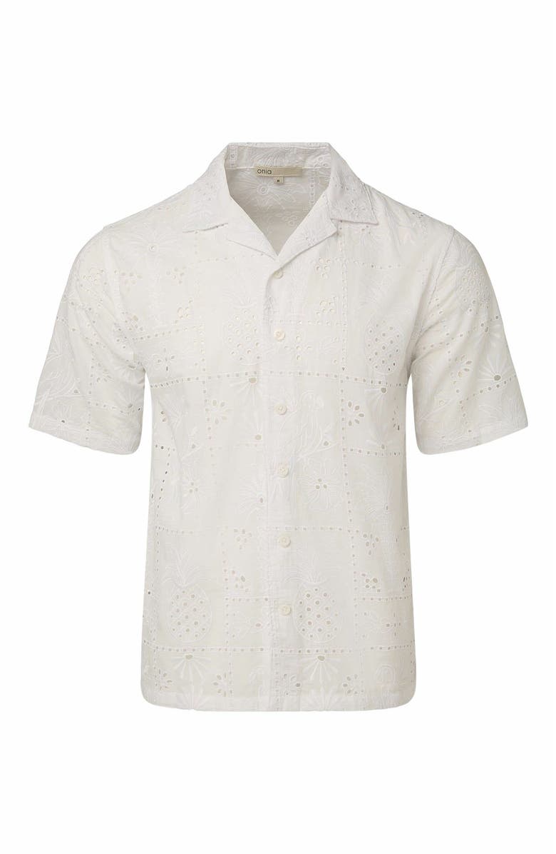 Onia Oversized Vacation Shirt, Alternate, color, White