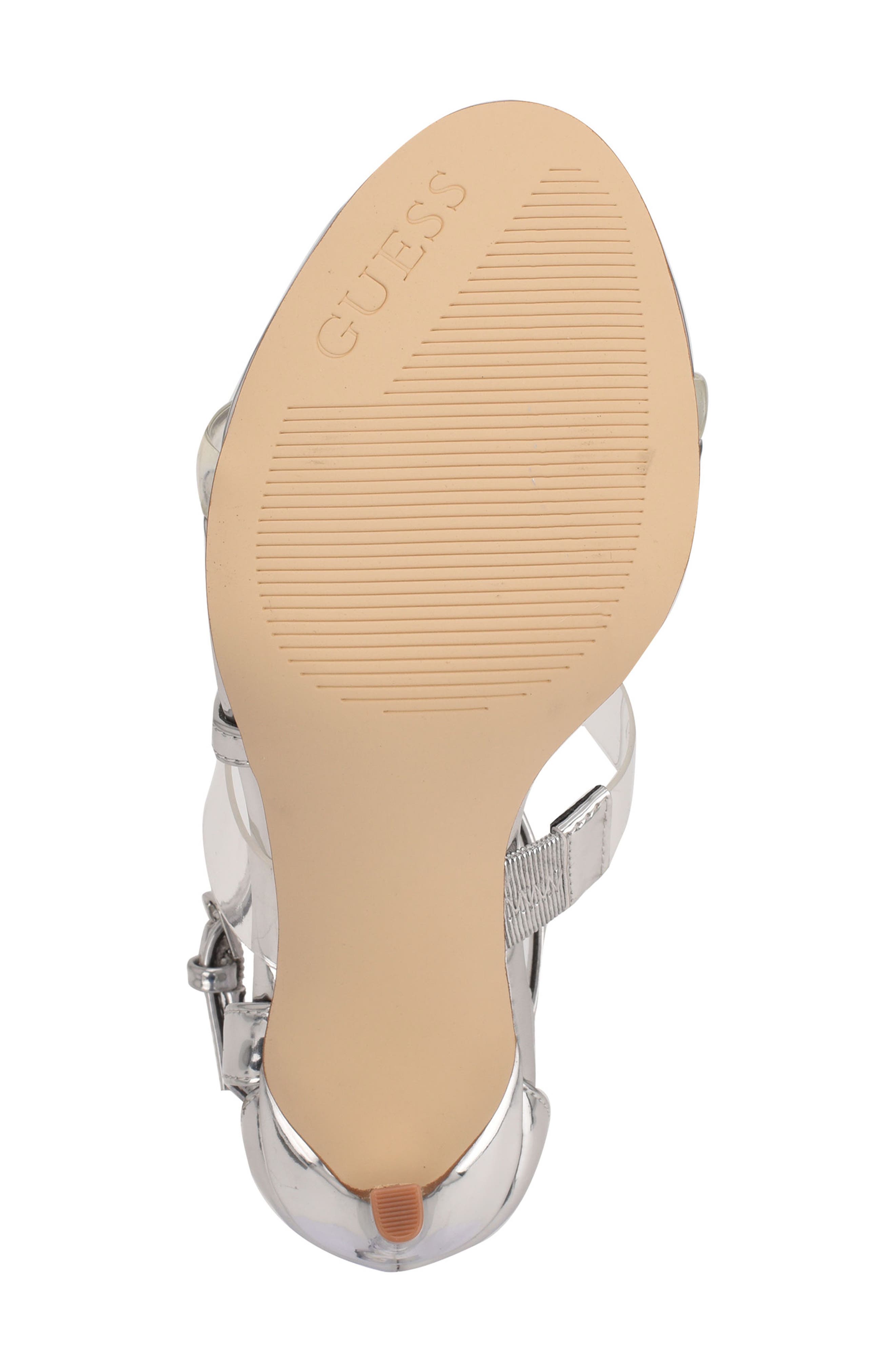 Felecia Ankle Strap Sandal, Alternate, color, ARGENTO/ CLEAR