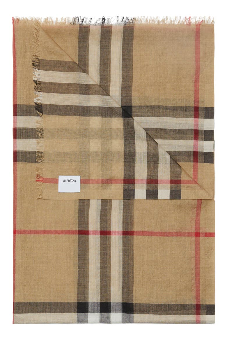 Giant Check Print Wool & Silk Scarf (Women) | Nordstrom