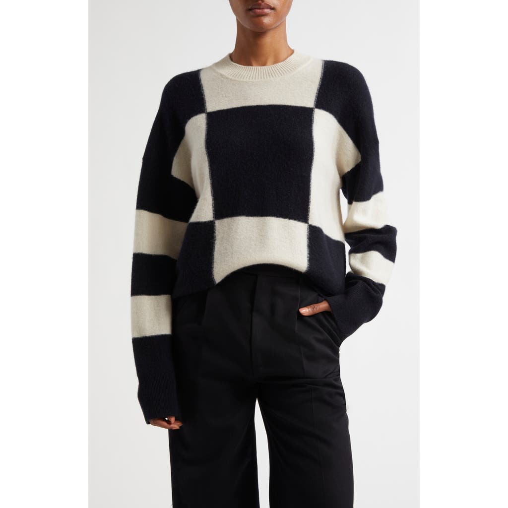 Reiss Becki Wool Blend Sweater in Black/White