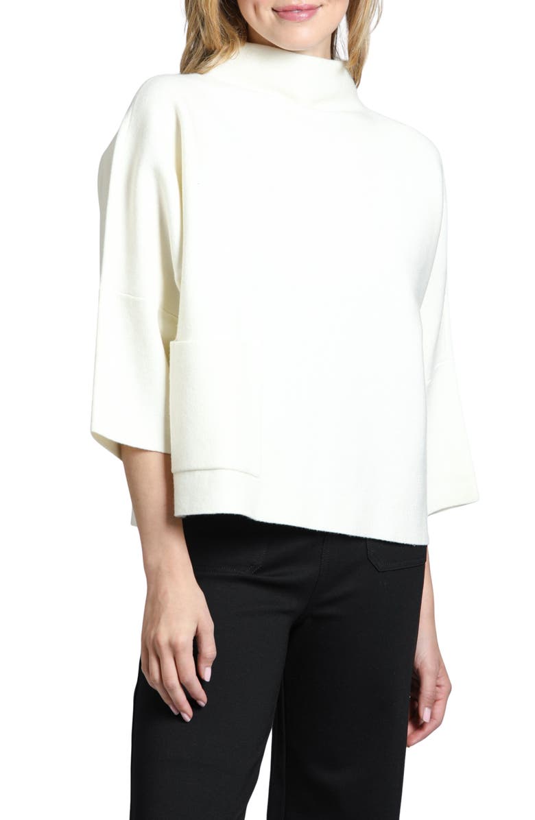 APNY Funnel Neck Patch Pocket Sweater, Main, color, 