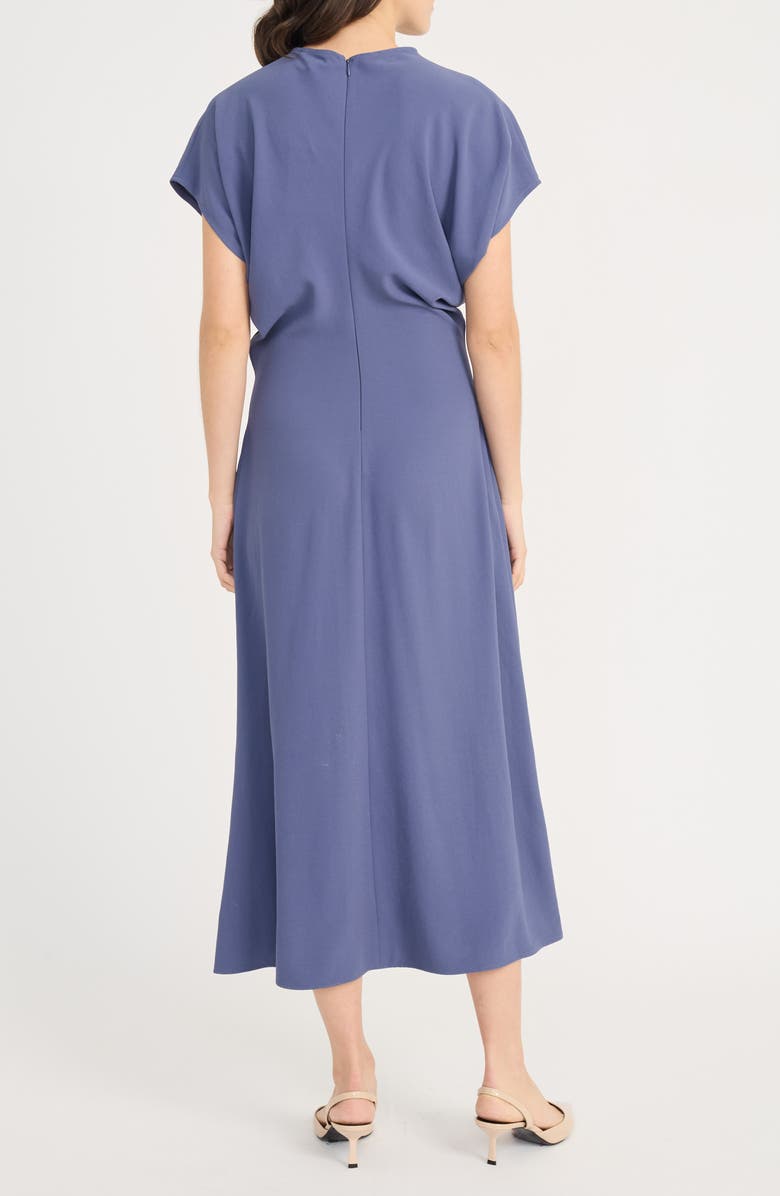 Luxely Theo Drape Midi Dress, Alternate, color, Night Shadow