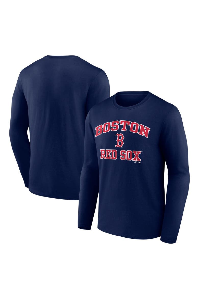Men's Logo Athletic Navy Boston Red Sox Heart & Soul Long Sleeve T-Shirt, Main, color, Navy