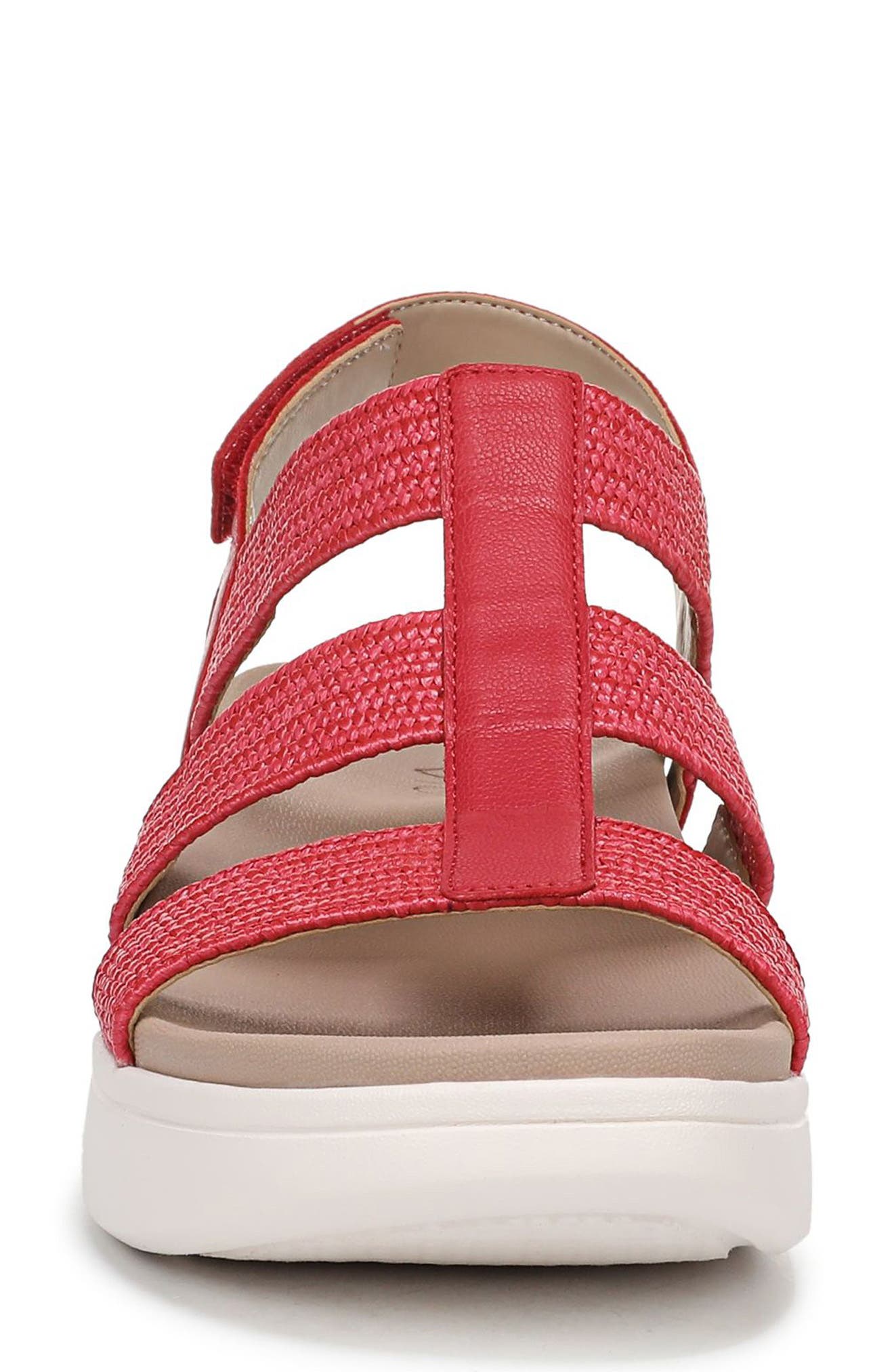 Vionic Sabrina Fisherman Platform Sandal, Alternate, color, Varsity Red Leather