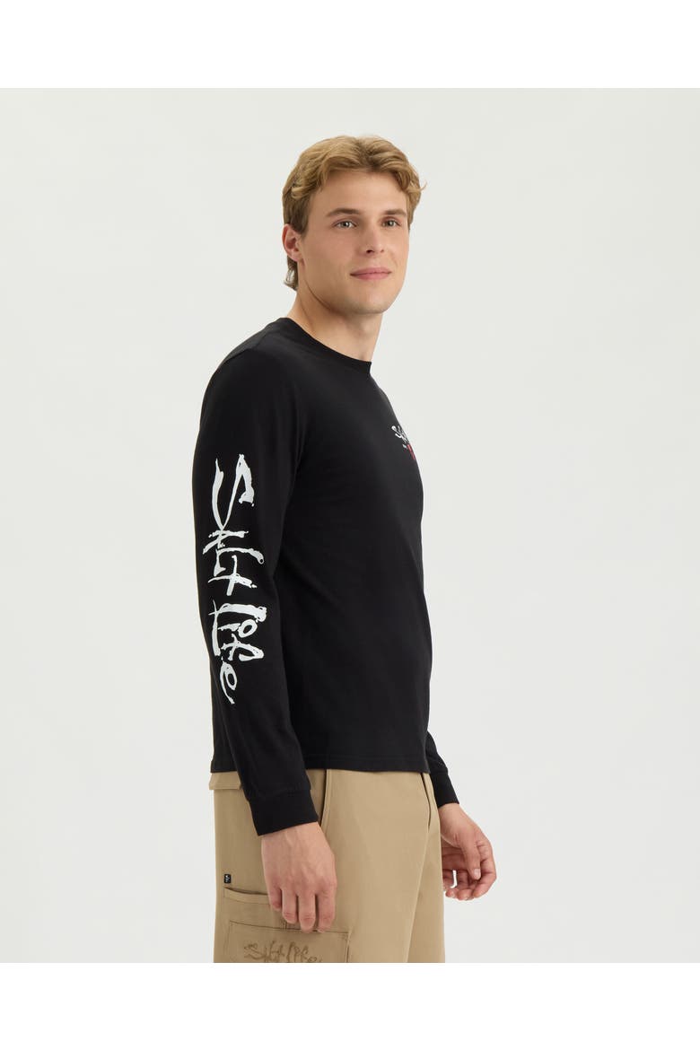 Dive and Conquer Long Sleeve Tee, Alternate, color, BLACK