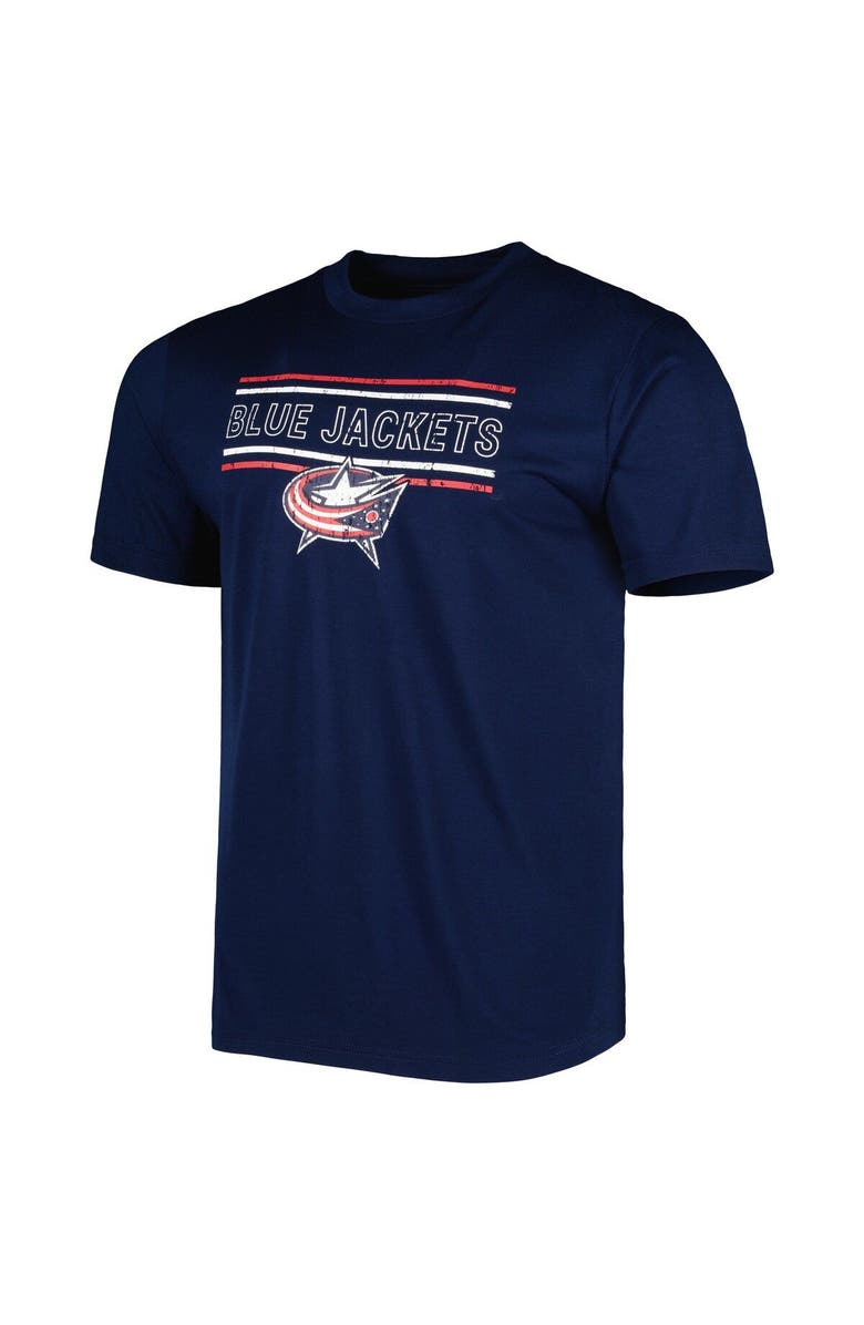 CONCEPTS SPORT Men's Concepts Sport Navy/Red Columbus Blue Jackets Badge T-Shirt & Pants Sleep Set, Alternate, color, 