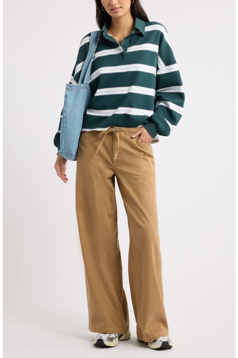 Stretch Twill Wide Leg Pants, Alternate, color, TAN TIGER
