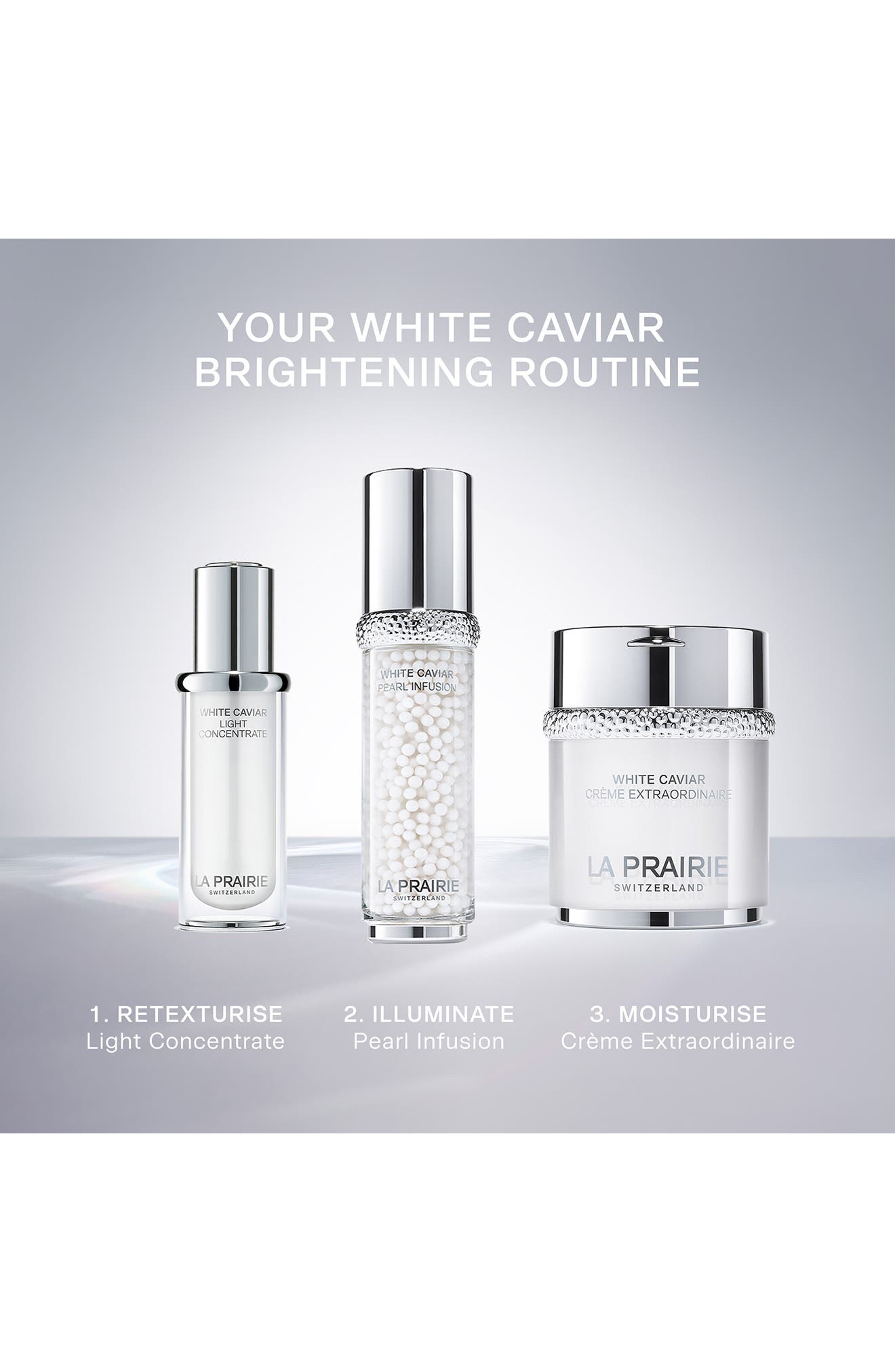LA PRAIRIE WHITE CAVIAR美白美容液２種　豪華サンプル La Prairie White Caviar Light Concentrate Face Serum (Women