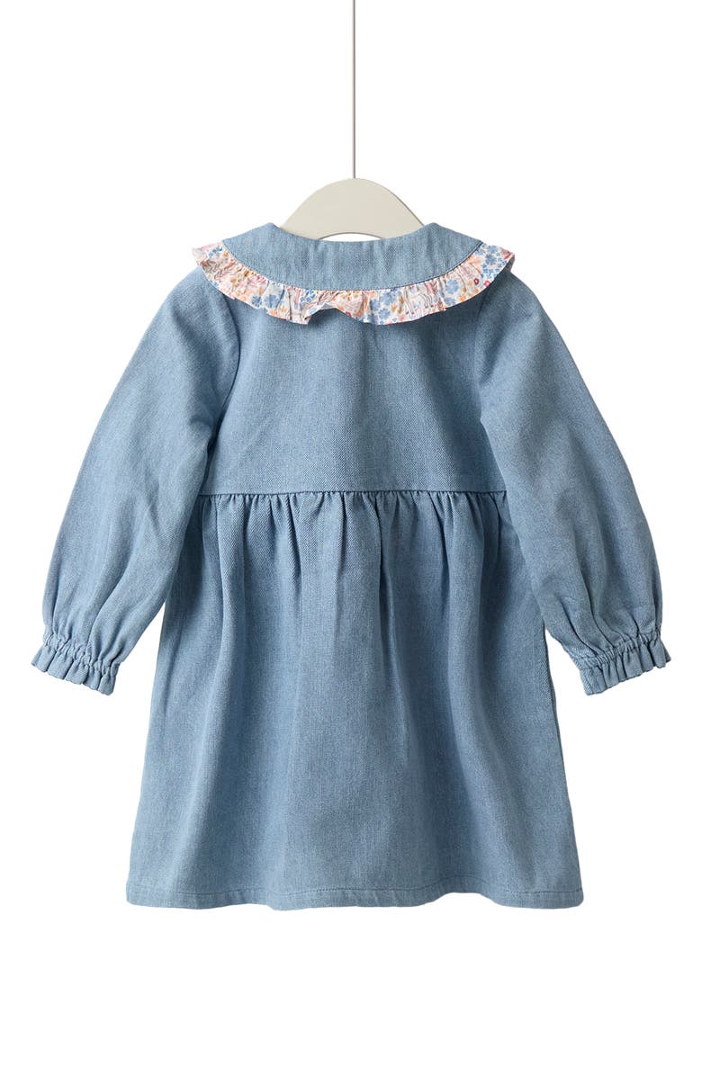 JOJO MAMAN BEBE Kids' Unicorn Appliqué Dress, Alternate, color, Blue