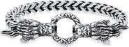 STEELTIME Men's Stainless Steel Dragon Head Bracelet