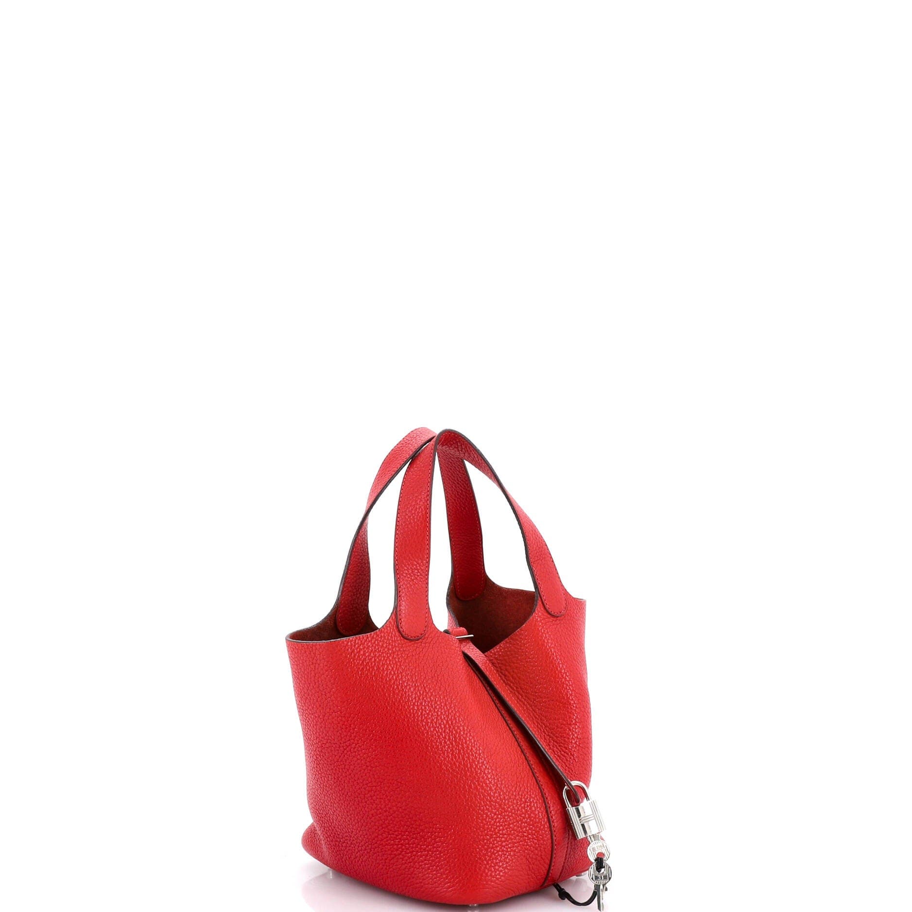 Pre-Owned Hermes Picotin Lock Bag Clemence PM, Alternate, color, Rouge Vif