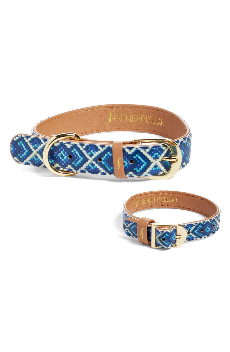 FRIENDSHIP COLLAR The Mucky Pup 2-Piece Faux Leather Collar & Friendship Bracelet Set, Alternate, color,