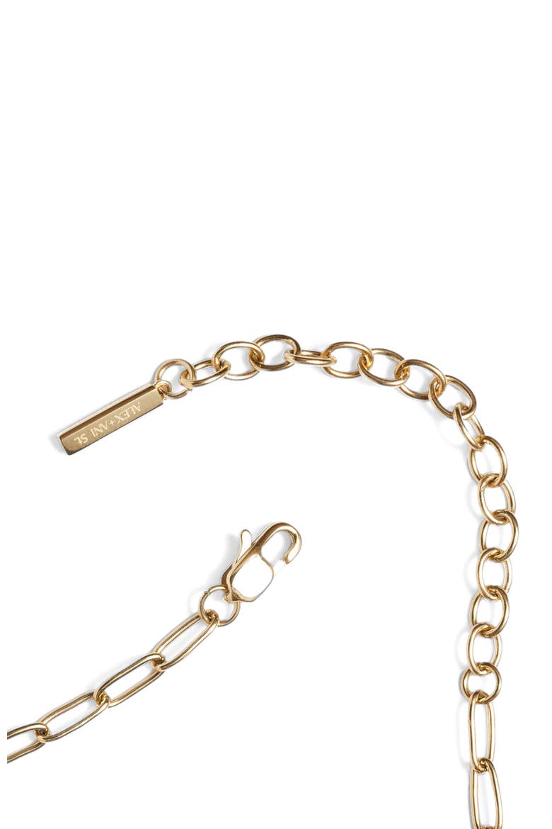 Paperclip Layering Necklace, Alternate, color, Gold