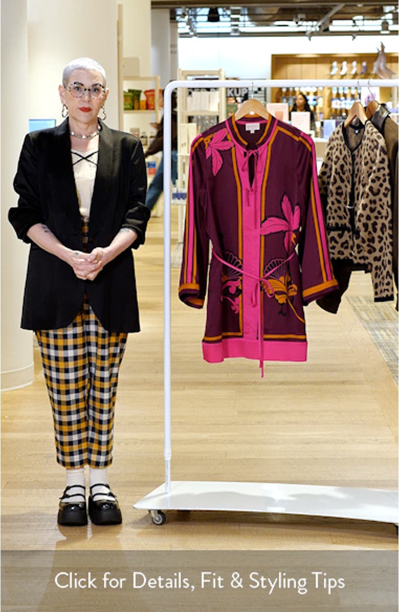 Timber Placed Floral Long Sleeve Minidress, sales video thumbnail